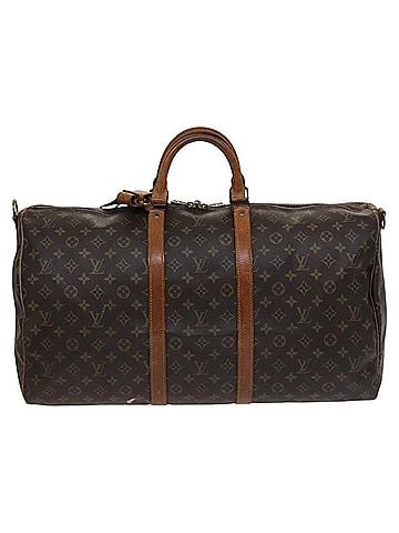 Louis Vuitton Keepall Bandouliere 55 Brown Canvas Travel Bag (view 1)