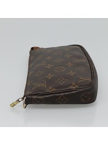 Louis Vuitton Pochette Accessoire Brown Canvas Clutch Bag (view 2)
