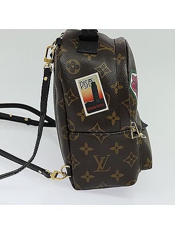 Louis Vuitton Palm Springs Mini Brown Canvas Backpack Bag (view 2)