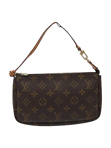 Louis Vuitton Pochette Accessoire Brown Canvas Clutch Bag (view 1)