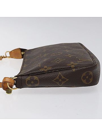 Louis Vuitton Pochette Accessoire Brown Canvas Clutch Bag (view 2)