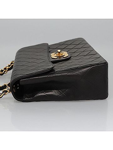 Chanel Classic Flap Black Leather Shoulder Bag (view 2)