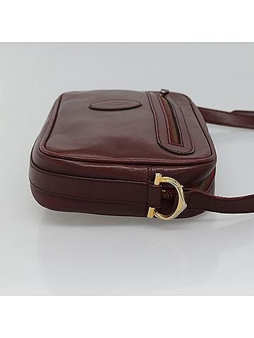 Cartier Must Line Burgundy Leather Shoulder Bag (view 2)