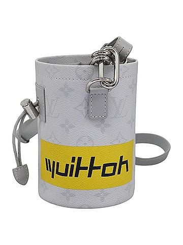 Louis Vuitton Chalk Nano Grey Canvas Shoulder Bag (view 1)