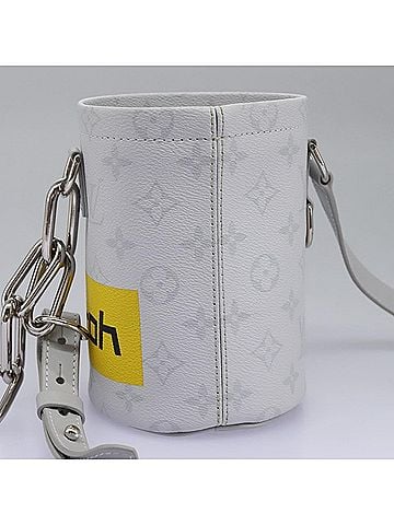 Louis Vuitton Chalk Nano Grey Canvas Shoulder Bag (view 2)