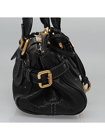 Chloé Paddington Black Leather Handbag (view 2)