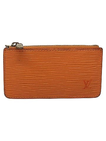 Louis Vuitton Pochette Clés Orange Leather Wallet (view 1)