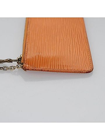 Louis Vuitton Pochette Clés Orange Leather Wallet (view 2)