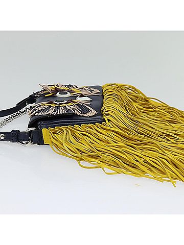 Fendi Monster Navy Leather Shoulder Bag (view 2)