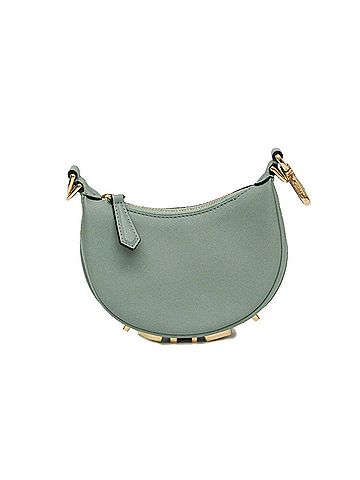 Fendi Green Leather Clutch Bag (view 1)