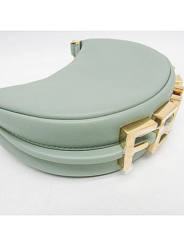 Fendi Green Leather Clutch Bag (view 2)