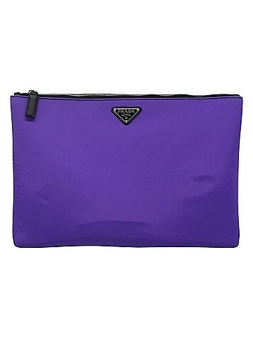 Prada Re-Nylon Purple Synthetic Clutch Bag (view 1)