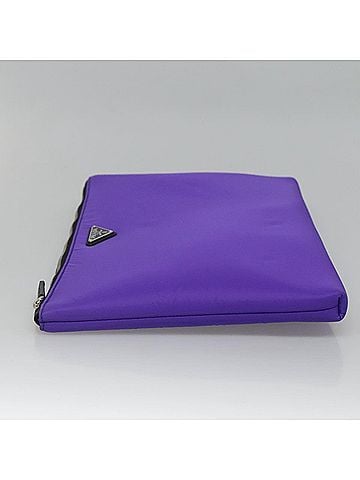 Prada Re-Nylon Purple Synthetic Clutch Bag (view 2)