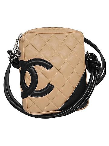 Chanel Cambon Line Beige Leather Shoulder Bag (view 1)
