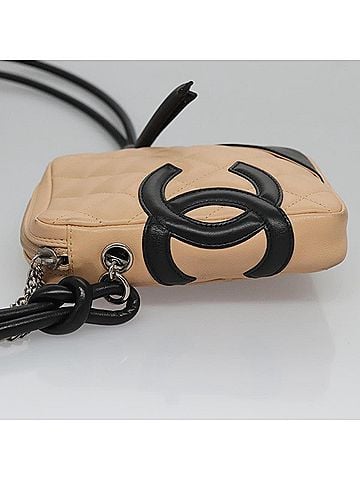 Chanel Cambon Line Beige Leather Shoulder Bag (view 2)