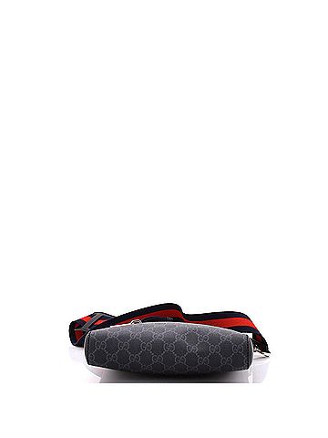 Gucci Web Strap Front Zip Messenger Bag GG Coated Canvas Small (view 2)
