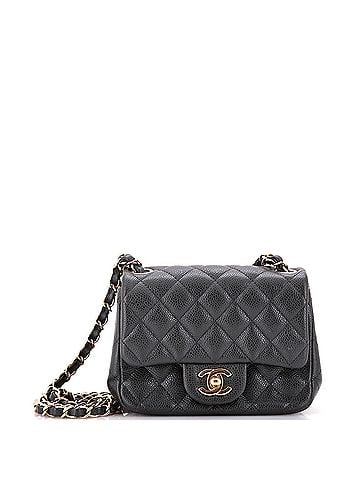 Chanel Square Classic Single Flap Bag Quilted Caviar Mini (view 1)
