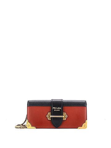 Prada Cahier Chain Clutch City Calf and Saffiano (view 1)