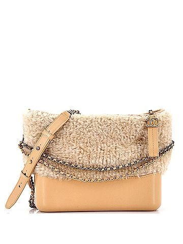 Chanel Gabrielle Hobo Shearling and Leather Medium (view 1)