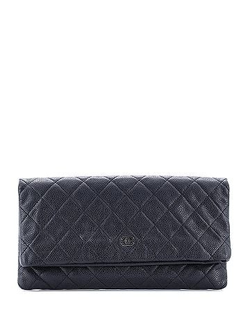 Chanel CC Foldover Clutch Quilted Caviar (view 1)