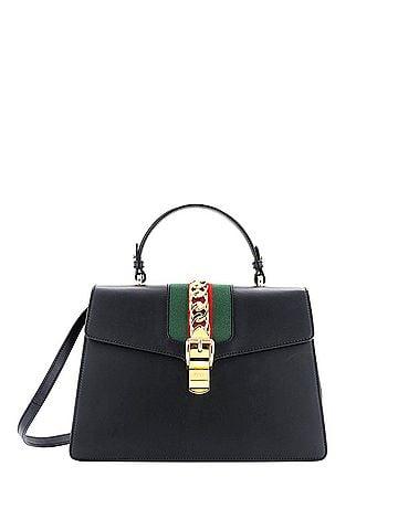 Gucci Sylvie Top Handle Bag Leather Medium (view 1)