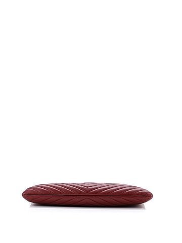 Saint Laurent Classic Monogram Wristlet Pouch Matelasse Chevron Leather Large (view 2)