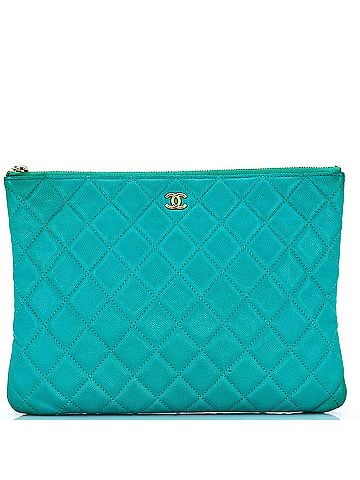 Chanel O Case Clutch Quilted Caviar Medium (view 1)