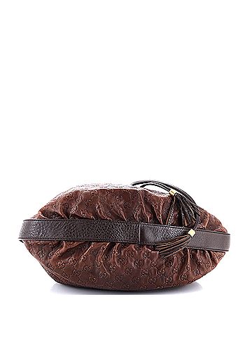 Gucci Interlocking Icon Drawstring Hobo Guccissima Leather Large (view 2)