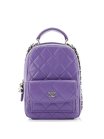 Chanel Classic CC Chain Pocket Backpack Quilted Caviar Mini (view 1)