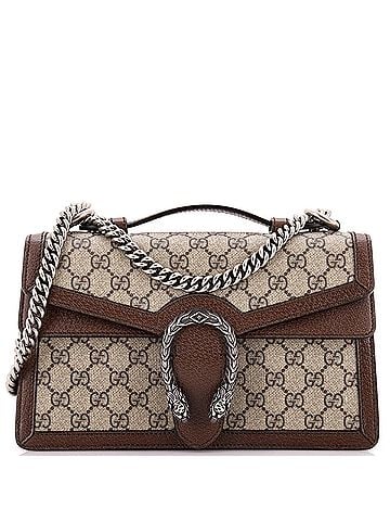 Gucci Dionysus Top Handle Chain Bag GG Coated Canvas Small (view 1)