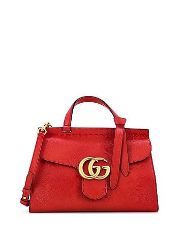 Gucci GG Marmont Top Handle Bag Leather Small (view 1)