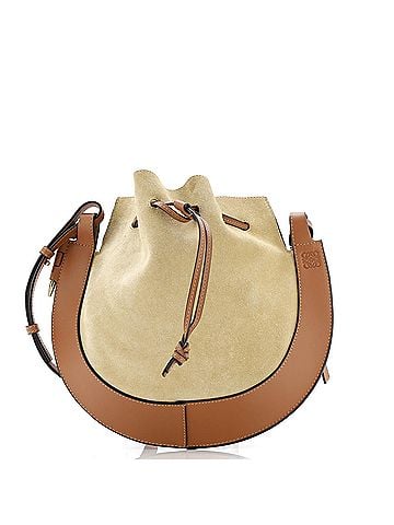 Loewe Horseshoe Crossbody Bag Suede with Leather Small (view 1)