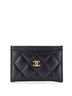 Chanel 100% Leather Black Classic Card Holder Quilted Caviar One size - photo 1