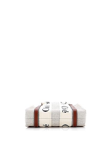 Chloé Woody Tote Canvas with Leather Small (view 2)
