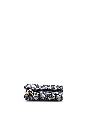 Christian Dior Saddle Flap Wallet Oblique Canvas Mini (view 2)