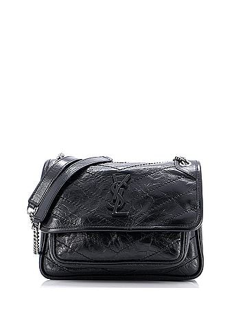 Saint Laurent Niki Chain Flap Bag Matelasse Chevron Leather Baby (view 1)