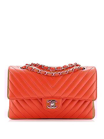 Chanel Classic Double Flap Bag Chevron Lambskin Medium (view 1)
