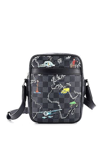 Louis Vuitton Danube Slim Bag Limited Edition Renaissance Map Damier Graphite PM (view 1)