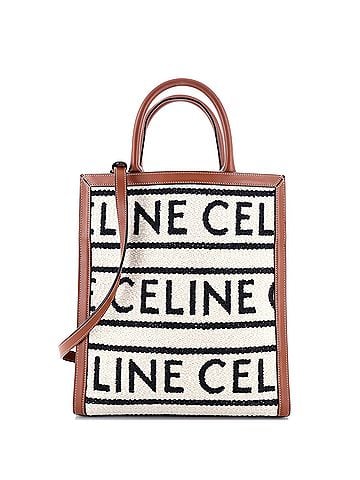 Céline Vertical Cabas Tote Logo All Over Textile Small (view 1)