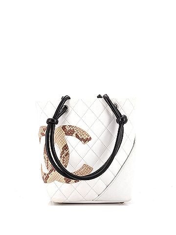 Chanel Cambon Tote Quilted Leather with Python Petite (view 1)