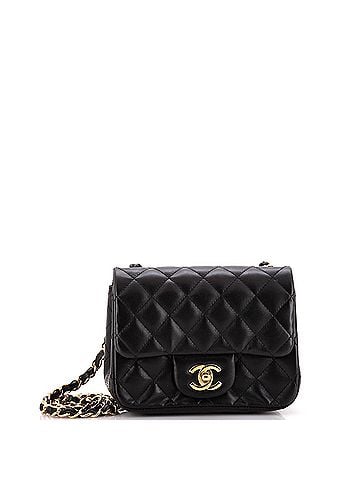 Chanel Square Classic Single Flap Bag Quilted Lambskin Mini (view 1)