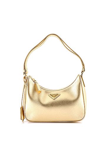 Prada Adjustable Handle Zip Hobo Saffiano Leather Mini (view 1)