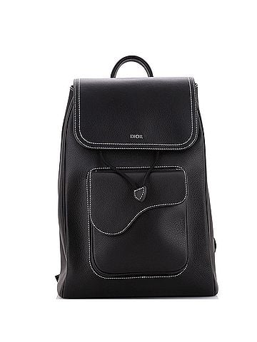 Christian Dior Saddle Single Pocket Backpack Leather Large (view 1)