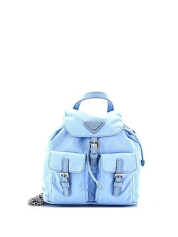 Prada Double Pocket Backpack Chain Shoulder Bag Re-Nylon Mini (view 1)