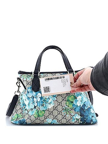 Gucci Convertible Zip Tote Blooms Print GG Coated Canvas Medium (view 1)