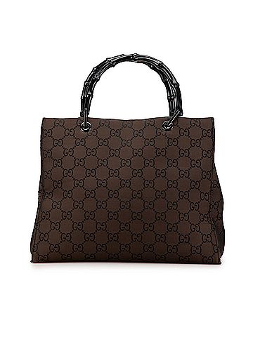 Gucci GG Canvas Bamboo Handbag (view 1)