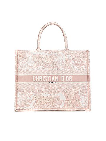 Dior Large Canvas Embroidered Dioriviera Toile De Jouy Book Tote (view 1)