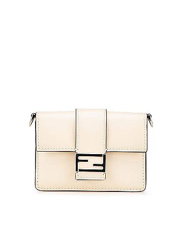 Fendi Micro Leather Flat Baguette Crossbody (view 1)