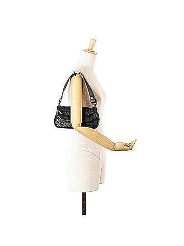 Bottega Veneta Leather Intrecciato Double Flap Shoulder Bag (view 2)