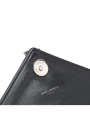 Saint Laurent Medium Monogram Chevron Sheepskin College Bag (view 2)